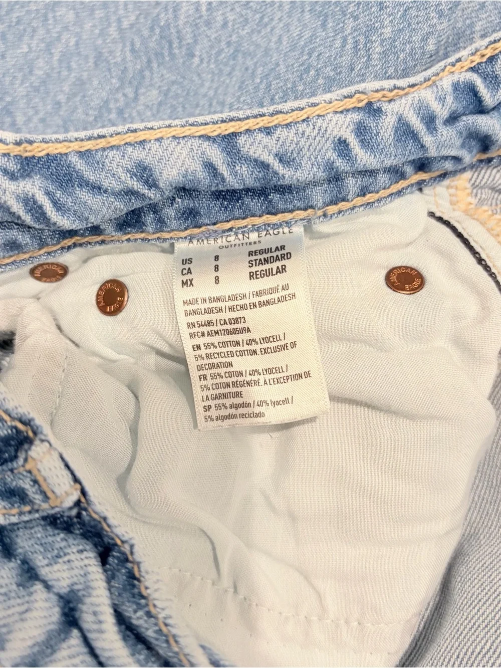 American Eagle Baggy Wide Leg Jeans Y2K Coastal Cowgirl Grungecore 8 - Picture 3 of 14